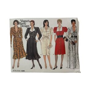 Vogue Sewing‎ Pattern 1396 Dresses for Women 5 Styles Size 6-8-10 Uncut Vintage